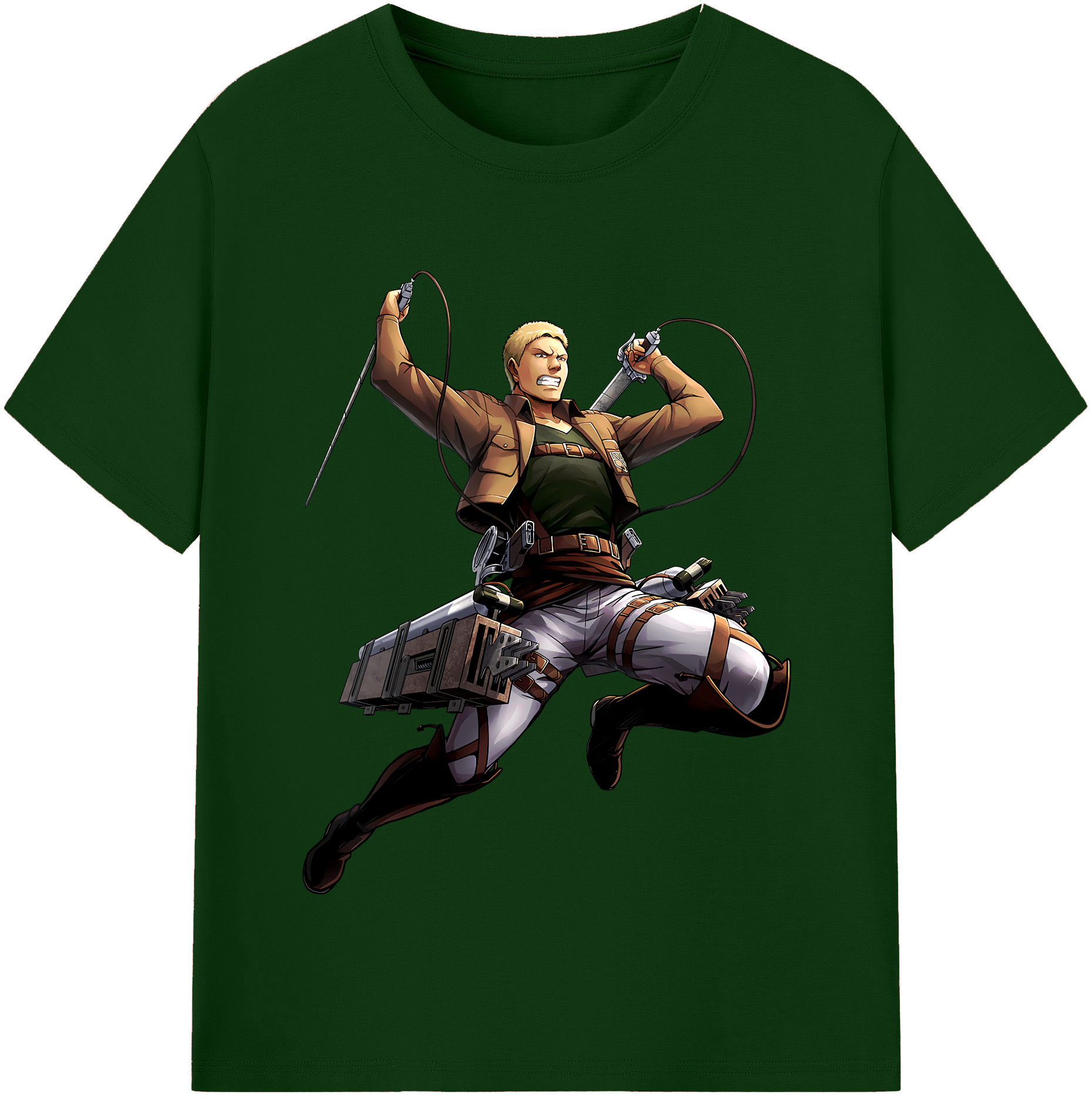 （画像用） 進撃の巨人 ライナー・ブラウン Attack on Titan Reiner Braun 綿100％半袖Tシャツ（フロントプリント）